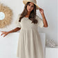 Round Neck Short Sleeve Mini Casual Women's Dress
