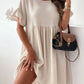 Round Neck Short Sleeve Mini Casual Women's Dress