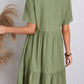 V Neck Tiered Dress Flutter Sleeve Women's Outfit