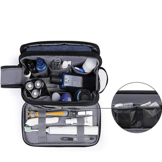 Waterproof Toiletry Makeup Organizer Travel Shaving Bag Compartments