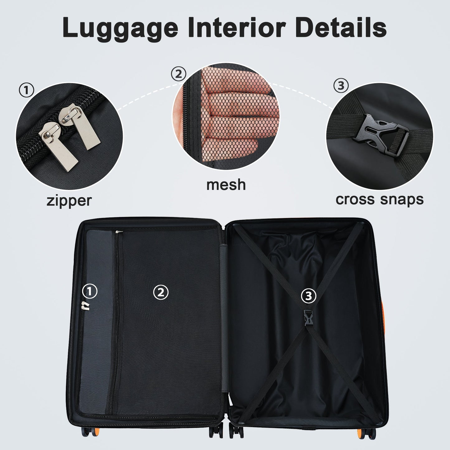 24 Inch Expandable Hardshell Spinner Suitcase TSA Lock
