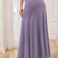 Flowy Maxi Skirt Wide Waistband Women's Elegant Wear