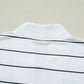 Stripe Color Block Zip V Neck Sleeveless Top