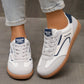 Lace Up Round Toe Casual Sneakers for Women