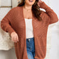 Redwood Burl Mixed Pattern Knitted Open Front Plus Cardigan
