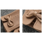 Elegant Black Women's Winter Bow Warm Outdoor Gloves