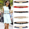 Elegant Adjustable PU Leather Women's Thin Waist Belt