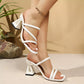 Open Toe Block Heel Sandals Women's Elegant Footwear