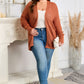 Redwood Burl Mixed Pattern Knitted Open Front Plus Cardigan
