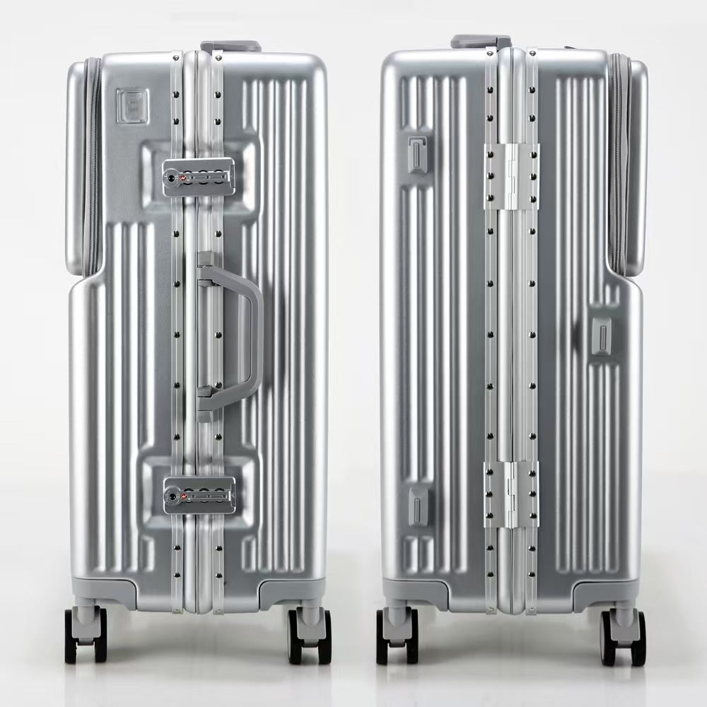 Front Opening Aluminum Frame Carry On Travel Suitcase
