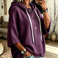 Women's Oversized Batwing Sleeve Hoodie – Loose Fleece Pullover
